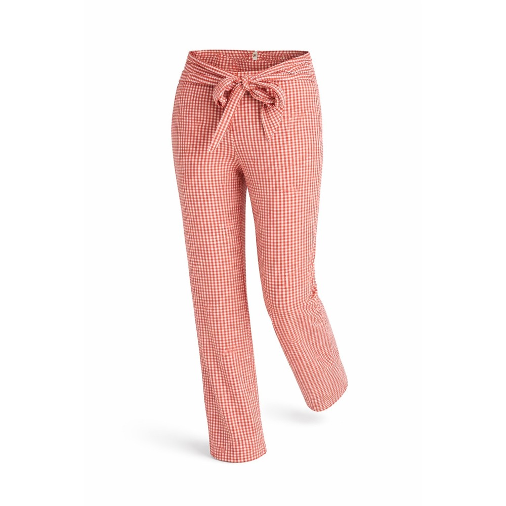 Free People West Side Tie Rust Orange Gingham Seersucker Pants Women’s Size 0